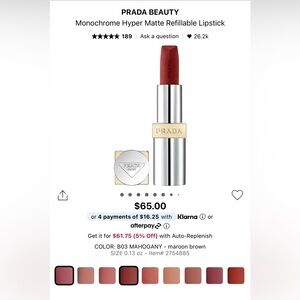 Prada Monochrome Hyper Matte Lipstick